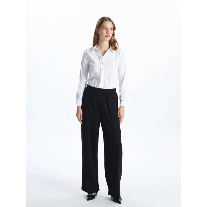 LCWAIKIKI Classic Beyaz Uzun Kollu Poplin Kadın Gömlek