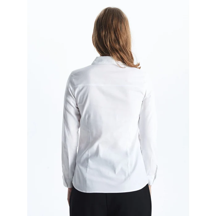 LCWAIKIKI Classic Beyaz Uzun Kollu Poplin Kadın Gömlek