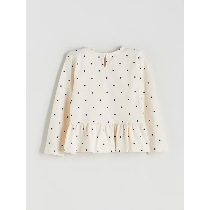 LCW Kids Lacivert Bisiklet Yaka Fiyonk Detaylı Kız Çocuk Tişört 2li