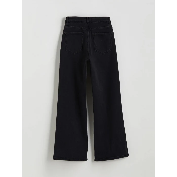 LCWAIKIKI Classic Siyah Wideleg Kadın Jean Pantolon