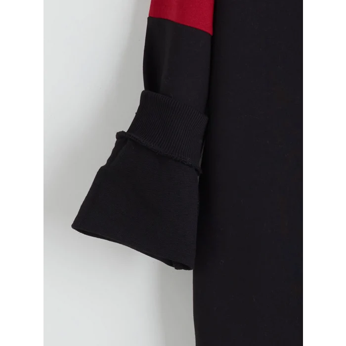 LCW Kids Siyah Bisiklet Yaka Galatasaray Baskılı Erkek Çocuk Sweatshirt