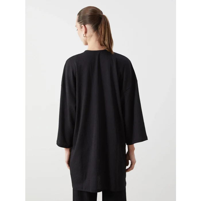 LCWAIKIKI Classic Siyah Şal Yaka Kadın Hırka