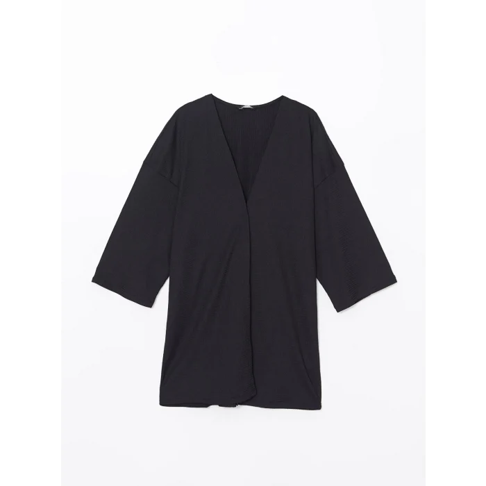 LCWAIKIKI Classic Siyah Şal Yaka Kadın Hırka