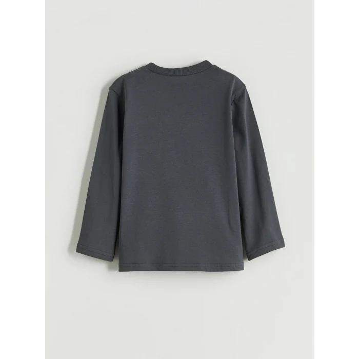 LCW Kids Gri Bisiklet Yaka Minecraft Baskılı Erkek Çocuk Tişört 2li