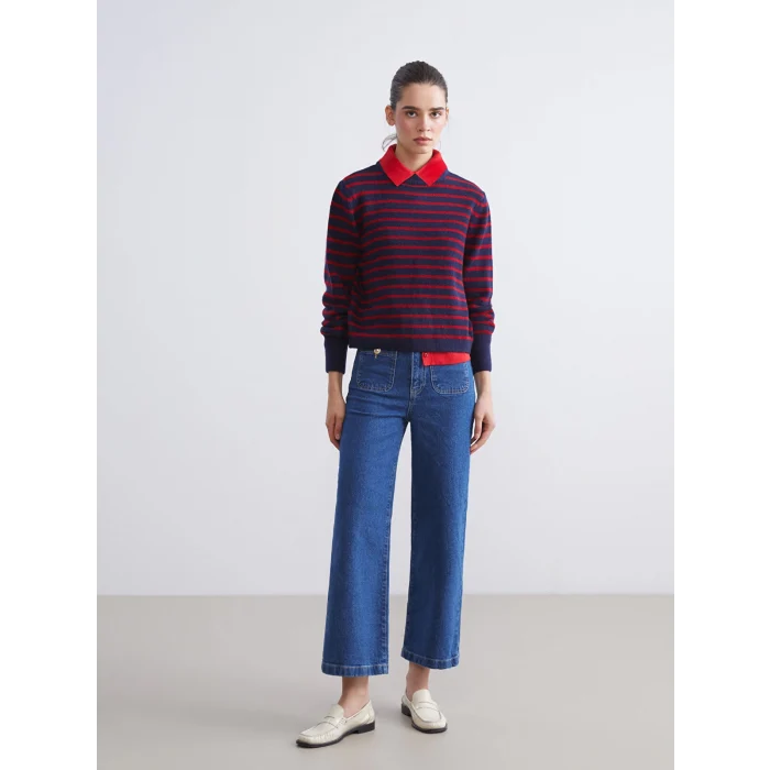 LCW Jeans Indigo Wideleg Kadın Jean Pantolon