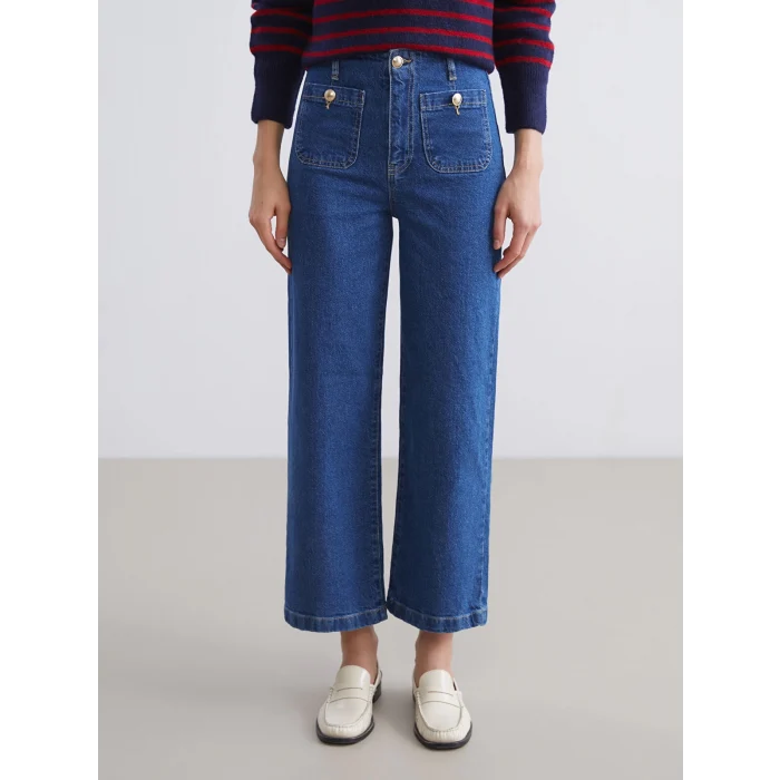 LCW Jeans Indigo Wideleg Kadın Jean Pantolon