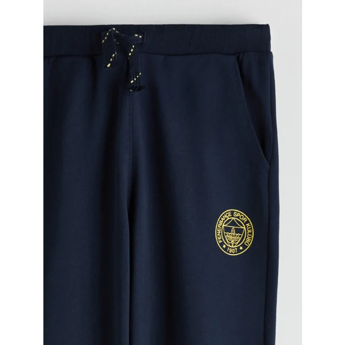 LCW Kids Lacivert Kapüşonlu Fenerbahçe Baskılı Erkek Çocuk Sweatshirt ve Eşofman Altı 2li