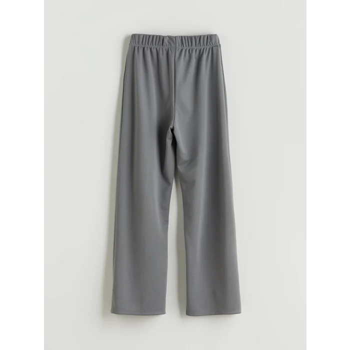 LCW Kids Gri Beli Lastikli Wideleg Kız Çocuk Pantolon