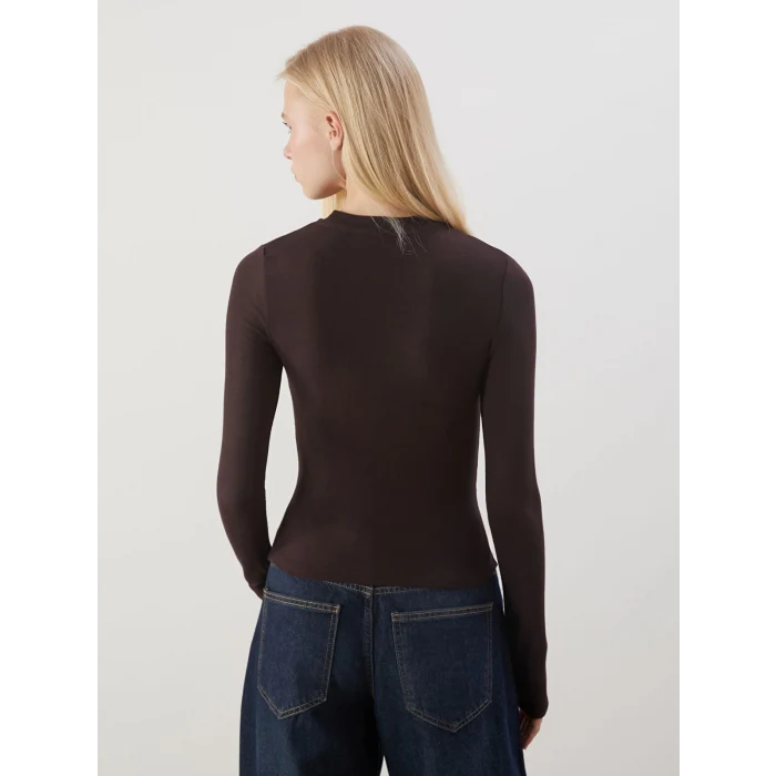 XSIDE Kahverengi Bisiklet Yaka Kadın Body