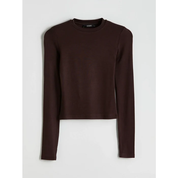 XSIDE Kahverengi Bisiklet Yaka Kadın Body