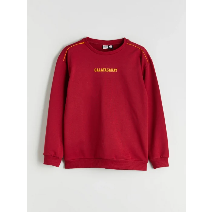 LC WAIKIKI Kirmizi Bisiklet Yaka Galatasaray Baskılı Erkek Çocuk Eşofman Takımı