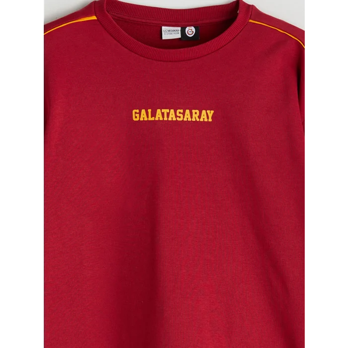 LC WAIKIKI Kirmizi Bisiklet Yaka Galatasaray Baskılı Erkek Çocuk Eşofman Takımı