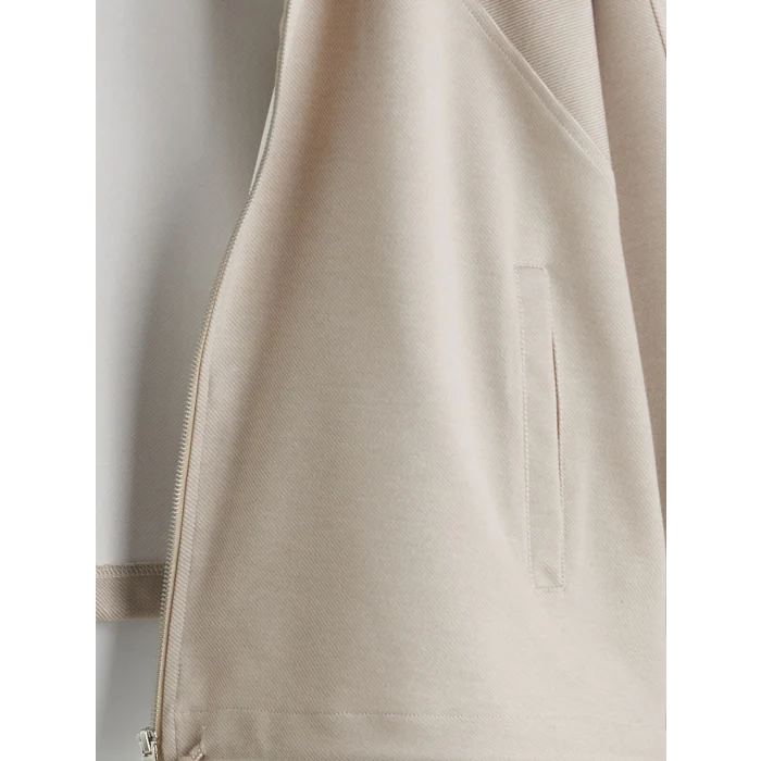 LCW Vision Bej Gömlek Yaka Oversize Kadın Ceket