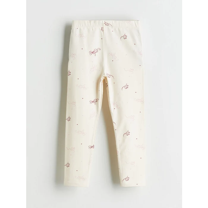 LCW Kids Pembe Beli Lastikli Kız Çocuk Tayt 2li