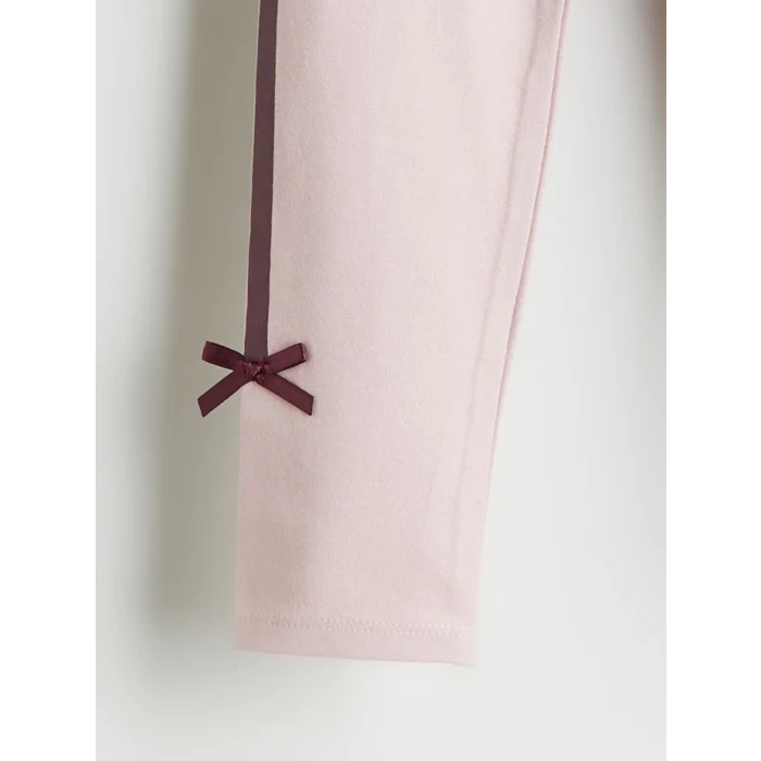 LCW Kids Pembe Beli Lastikli Kız Çocuk Tayt 2li