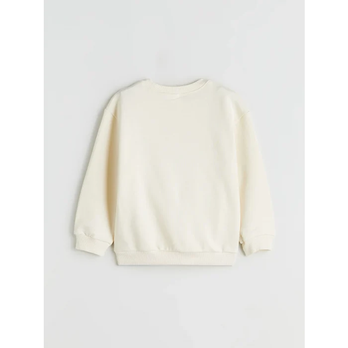 LCW Kids Bej Bisiklet Yaka Erkek Çocuk Sweatshirt ve Eşofman Alt