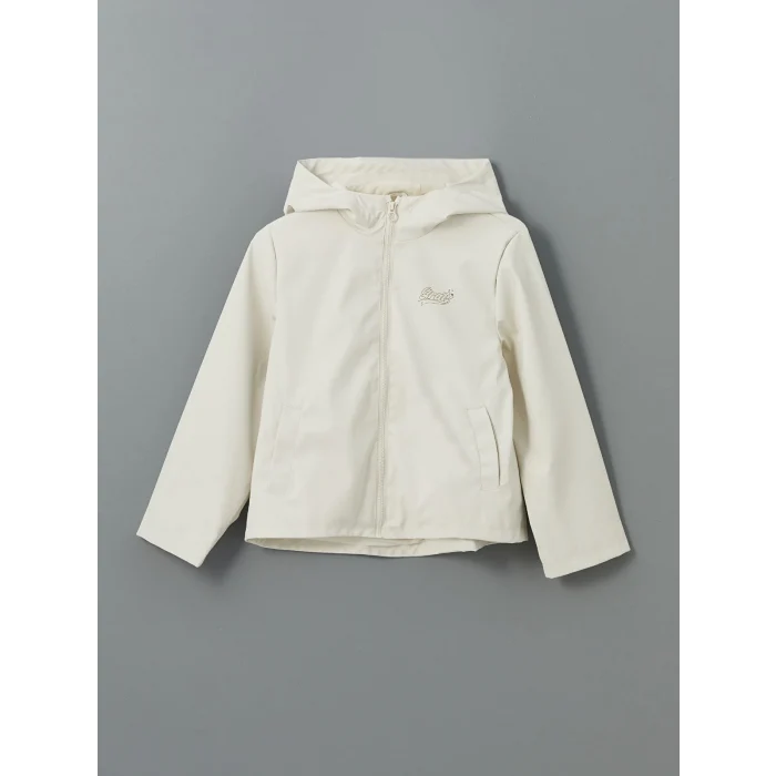 LCW Kids Ekru Kapüşonlu Kız Çocuk Mont