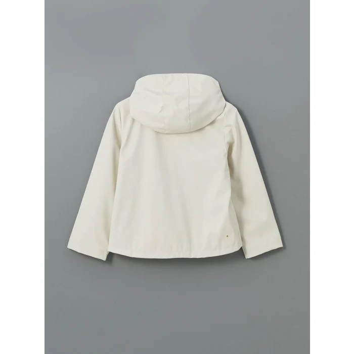 LCW Kids Ekru Kapüşonlu Kız Çocuk Mont
