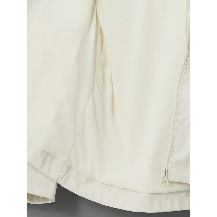 LCW Kids Ekru Kapüşonlu Kız Çocuk Mont