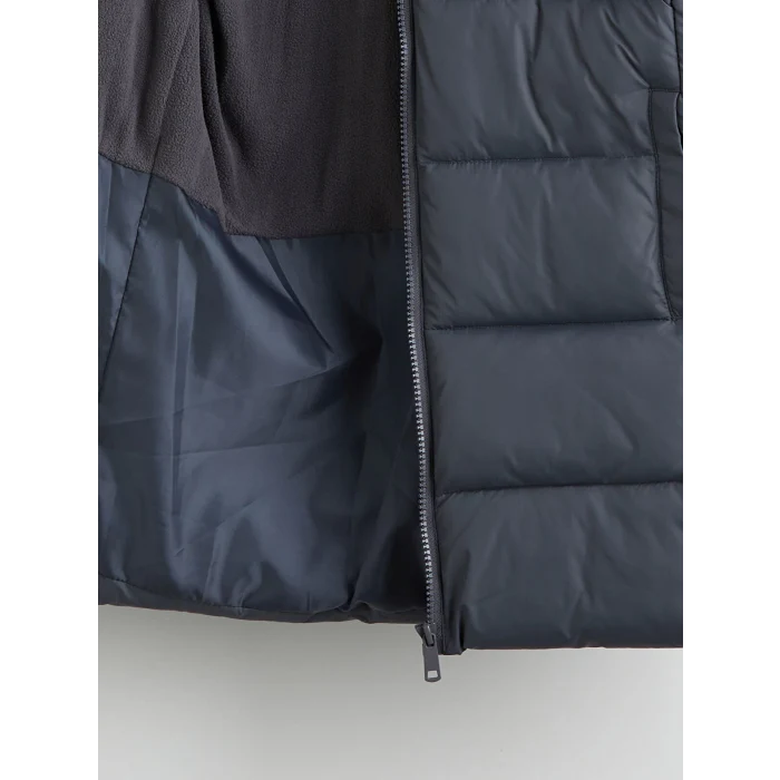 LCW Kids Gri Kapüşonlu Erkek Çocuk Şişme Mont