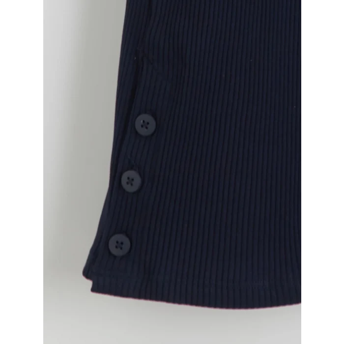 LCW Kids Lacivert Beli Lastikli İspanyol Paça Kız Çocuk Tayt