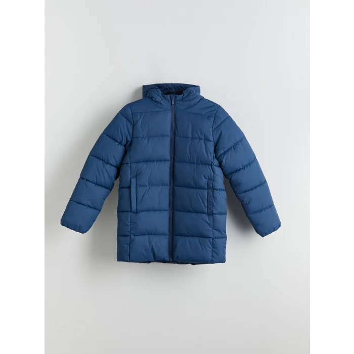 LCW Kids Lacivert Kapüşonlu Erkek Çocuk Şişme Mont