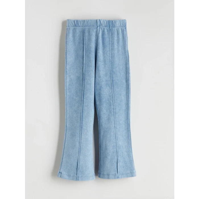 LCW Kids Indigo Beli Lastikli Kız Çocuk İspanyol Paça Tayt