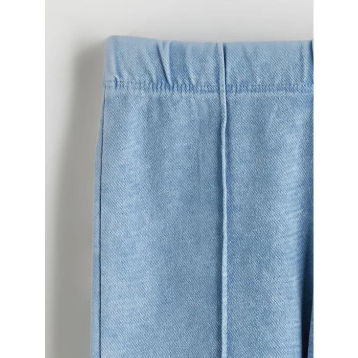 LCW Kids Indigo Beli Lastikli Kız Çocuk İspanyol Paça Tayt