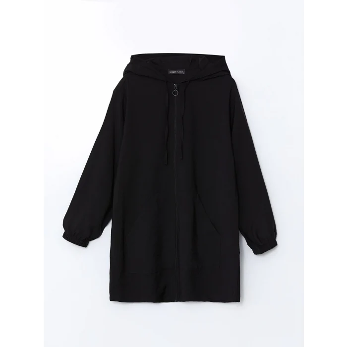 LCWAIKIKI Classic Siyah Kapüşonlu Kadın Tunik