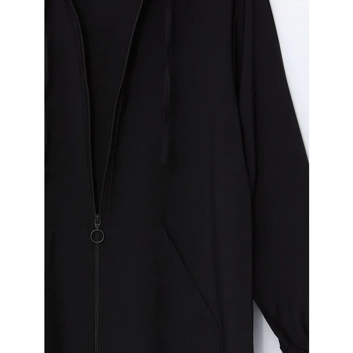 LCWAIKIKI Classic Siyah Kapüşonlu Kadın Tunik