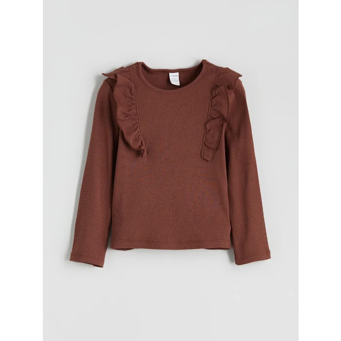 LCW Kids Bej Bisiklet Yaka Kız Çocuk Tişört 2li