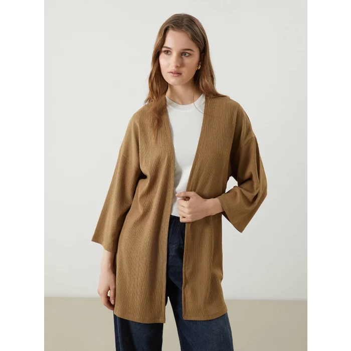 LCWAIKIKI Classic Sari Şal Yaka Kadın Hırka