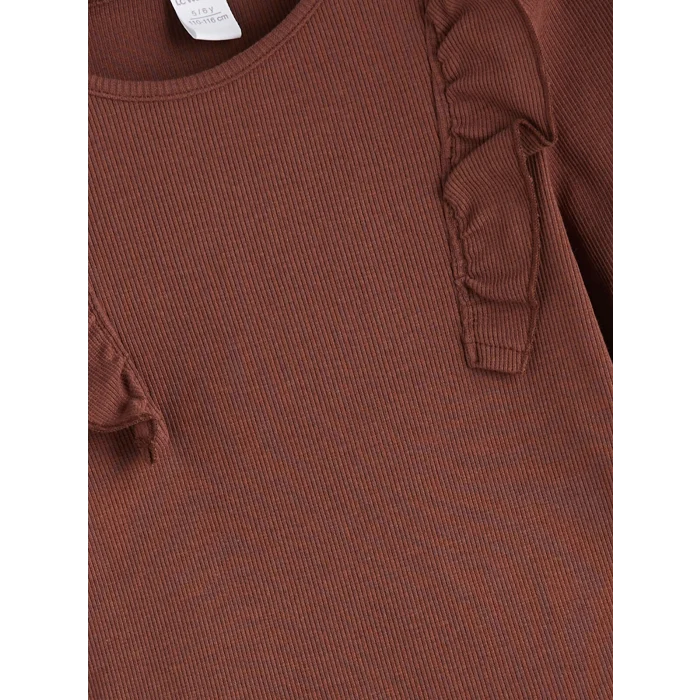 LCW Kids Bej Bisiklet Yaka Kız Çocuk Tişört 2li