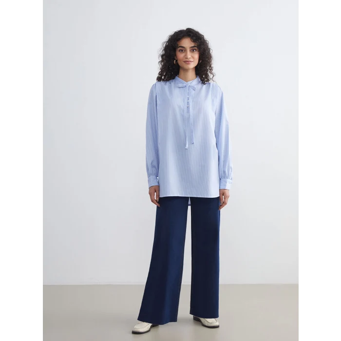 LCW Modest Indigo Wideleg Kadın Jean Pantolon