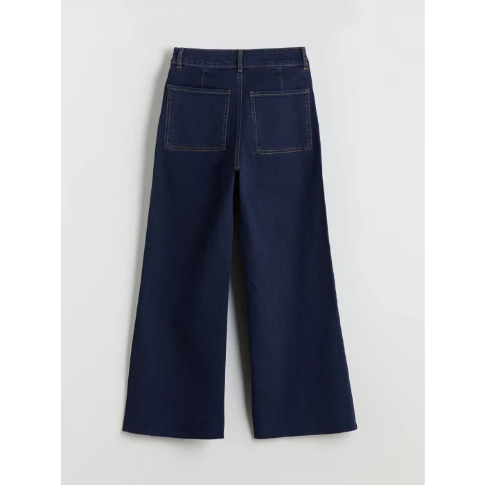 LCW Modest Indigo Wideleg Kadın Jean Pantolon