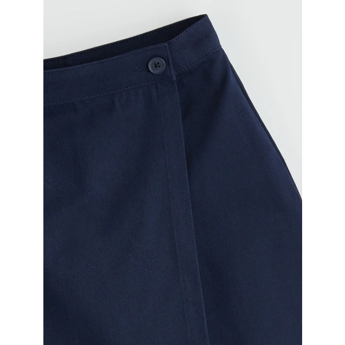 LCW Kids Lacivert Basic Gabardin Kız Çocuk Şort Etek