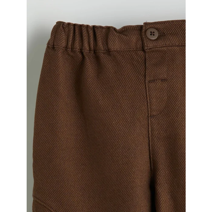 LCW baby Bej Erkek Bebek Gömlek ve Pantolon 2li Takım