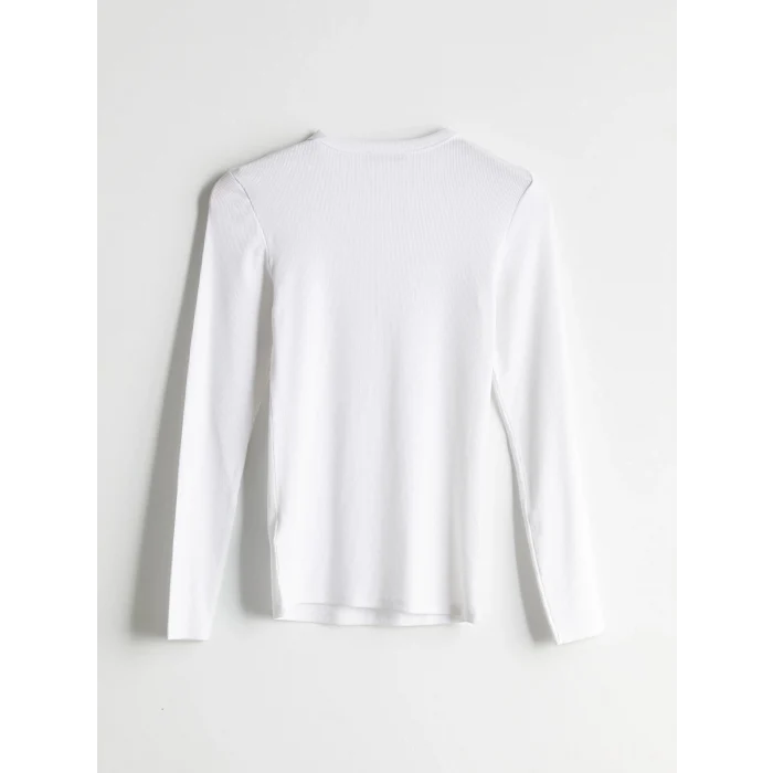 LCWAIKIKI Classic Beyaz Bisiklet Yaka Kadın Body