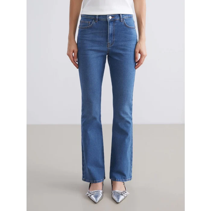 LCW Jeans Indigo Flare Kadın Jean Pantolon