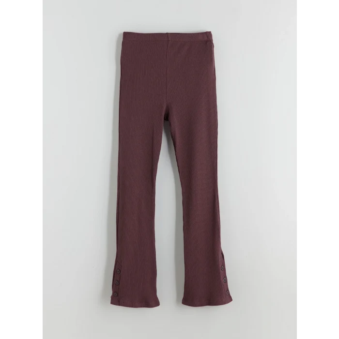 LCW Kids Mürdüm Beli Lastikli İspanyol Paça Kız Çocuk Tayt