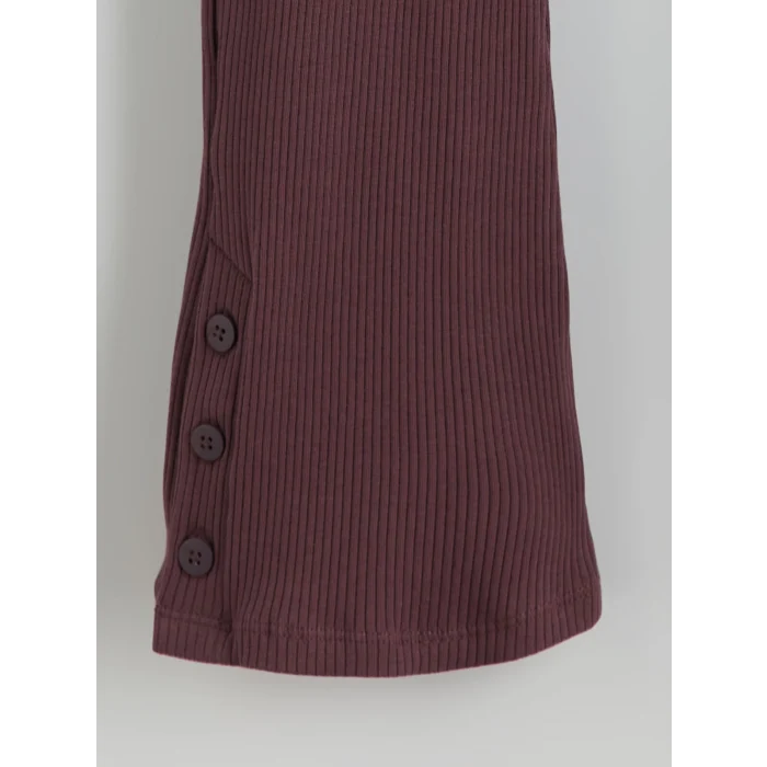 LCW Kids Mürdüm Beli Lastikli İspanyol Paça Kız Çocuk Tayt