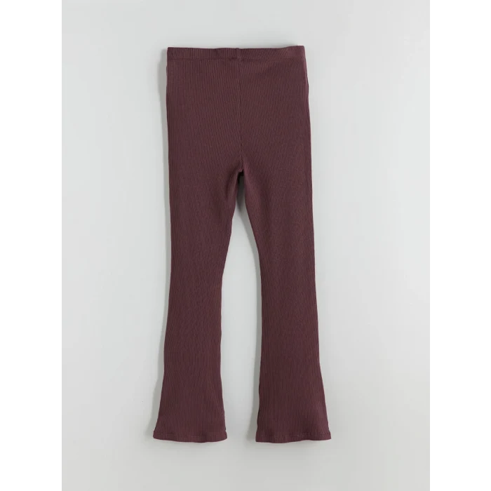 LCW Kids Mürdüm Beli Lastikli İspanyol Paça Kız Çocuk Tayt