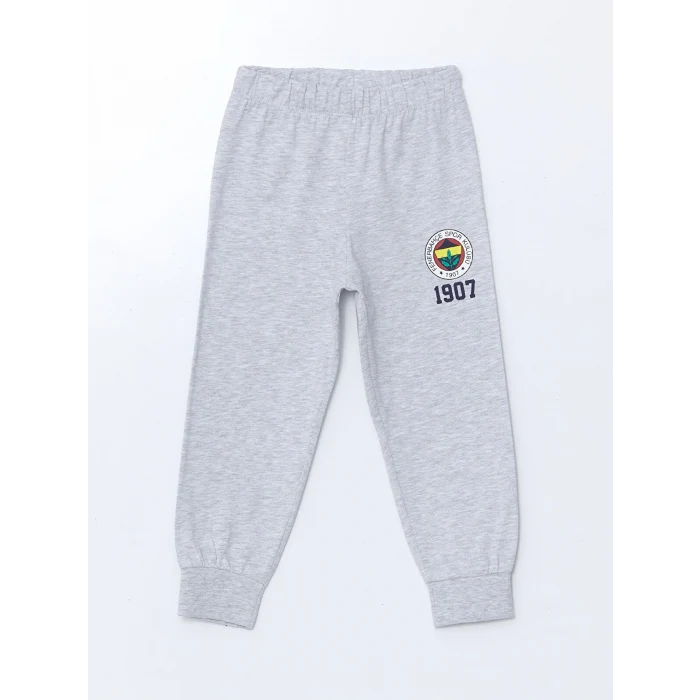 LCW Kids Lacivert Bisiklet Yaka Fenerbahçe Baskılı Erkek Çocuk Pijama Takımı