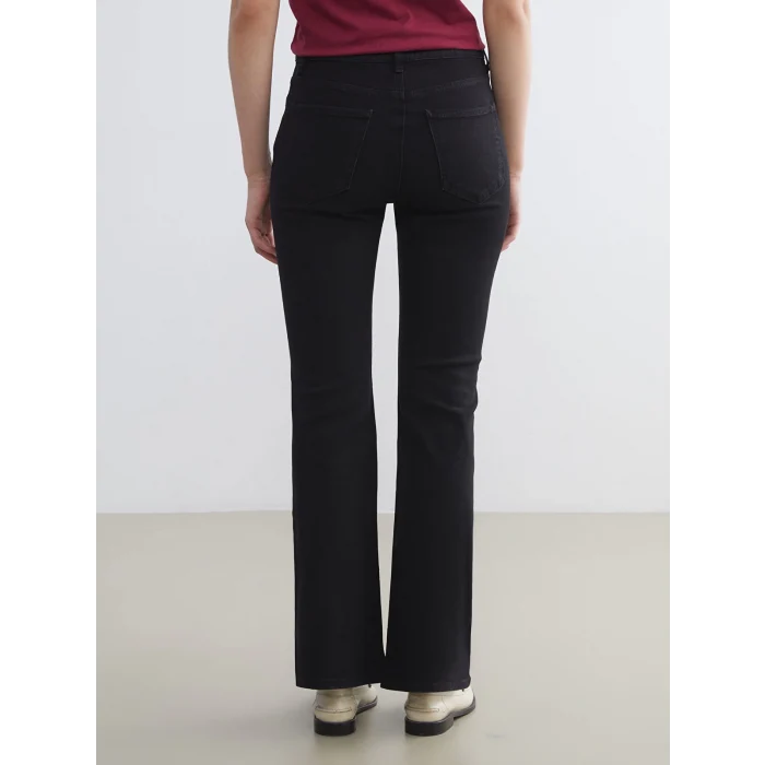 LCWAIKIKI Classic Siyah Flare Kadın Jean Pantolon