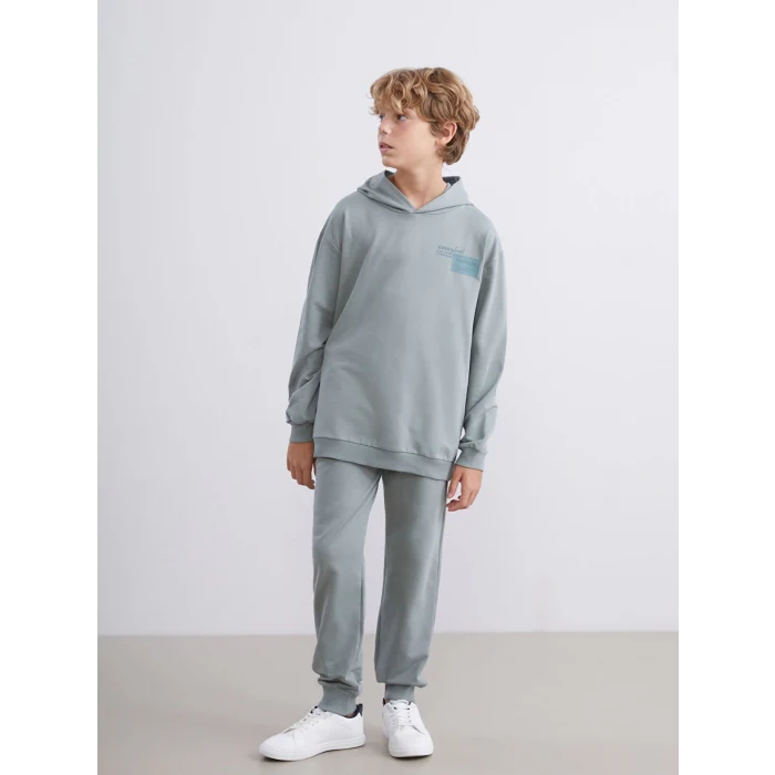 LCW Kids Yeşil Kapüşonlu Erkek Çocuk Eşofman Takım