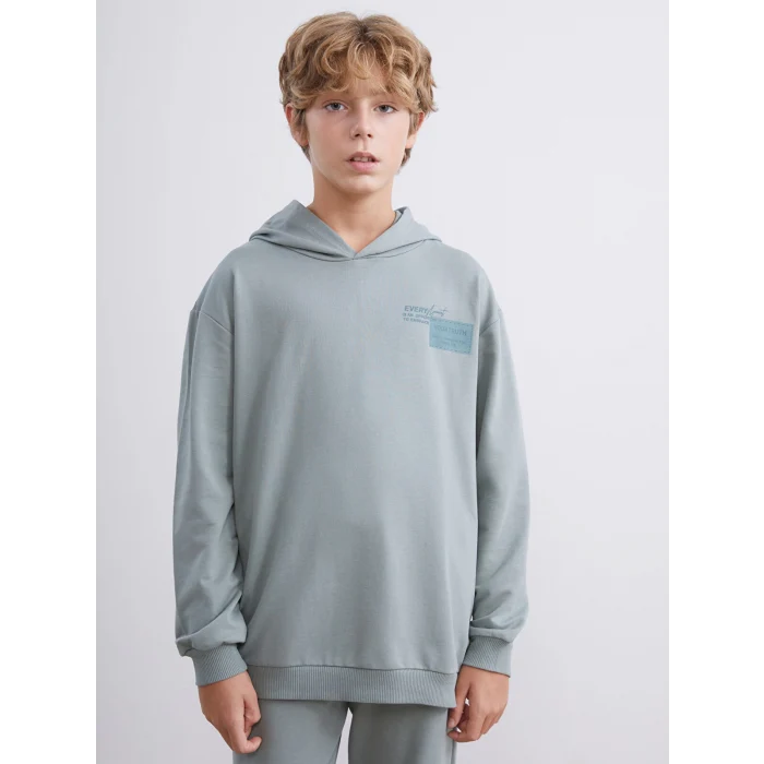 LCW Kids Yeşil Kapüşonlu Erkek Çocuk Eşofman Takım