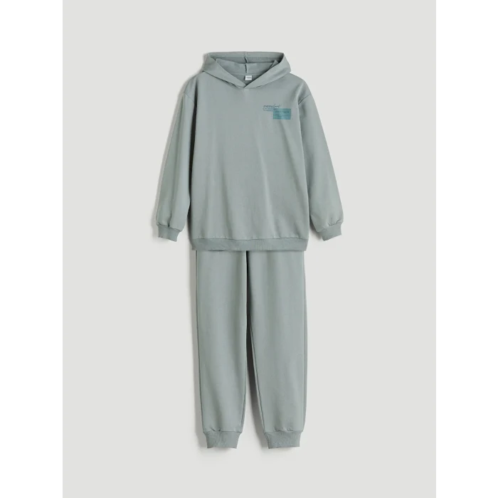 LCW Kids Yeşil Kapüşonlu Erkek Çocuk Eşofman Takım