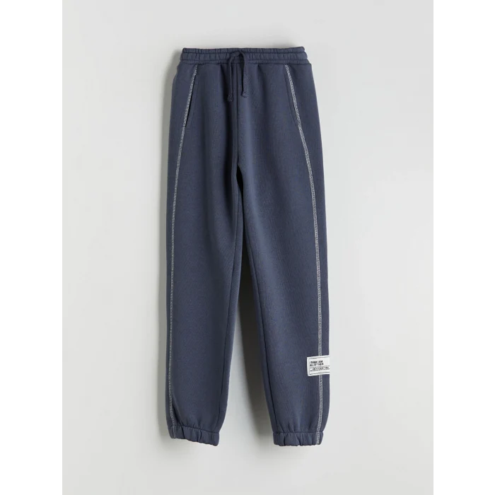 LCW Kids Antrasit Beli Lastikli Kız Çocuk Jogger Eşofman Altı