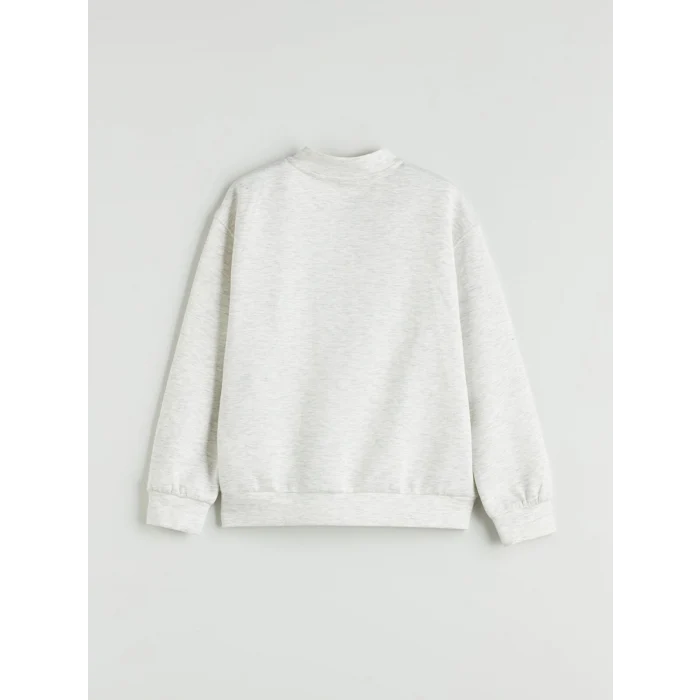 LCW Kids Ekru Kız Çocuk Fermuarlı Sweatshirt