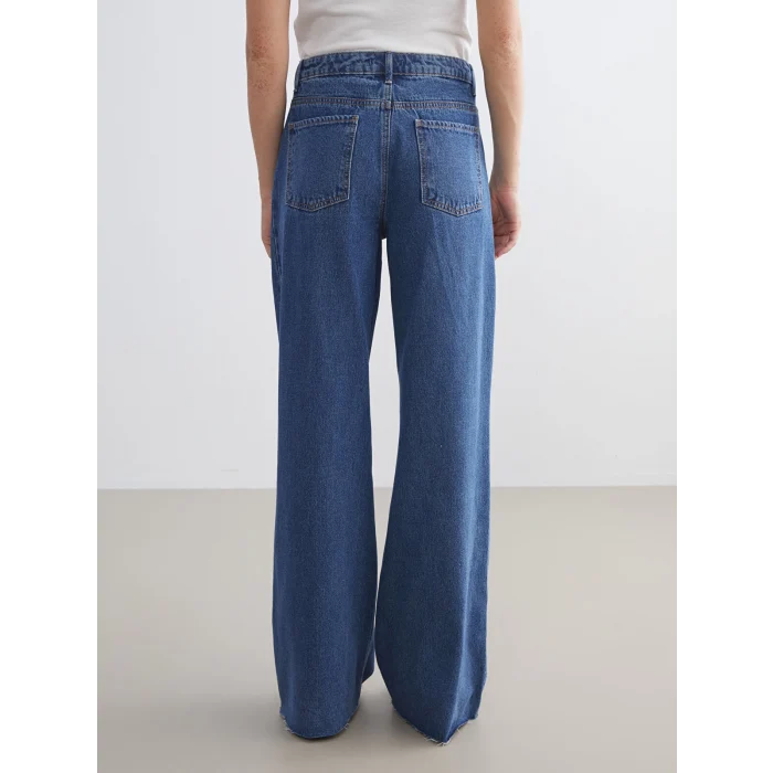 LCW Modest Indigo Wideleg Kadın Jean Pantolon